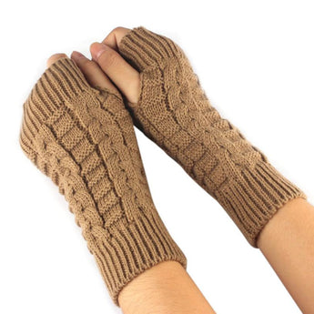 Mittens women fashion watch Knitted Arm Fingerless Mitten For Winter