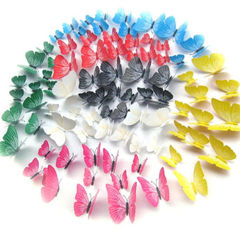 12pcs 3d butterfly wall decor Fridge Magnet Room Decor Decal Applique Wall Decals Stickers Living Home Decor pegatinas de pared