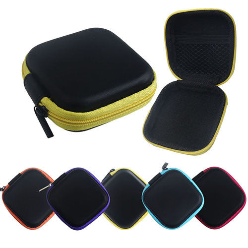 2016 Storage Bag Box! Stereo Leather Earphone Zipper Earphone In Ear