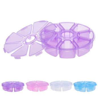 Super Deal  8 Grids Plastic Desktop Storage Box Rings Display Box Jewelry Storage XT