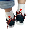 2017 Fashion New Funny Socks Love Embroidery Cartoon Sox Creative Cute Girls Female Winter Autumn Bow Tie Meias