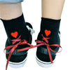2017 Fashion New Funny Socks Love Embroidery Cartoon Sox Creative Cute Girls Female Winter Autumn Bow Tie Meias