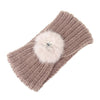 Hairband Women Hair ball Knitting Headband Elastic Handmade Keep Warm Hair Band Turban Hair Accessories for women