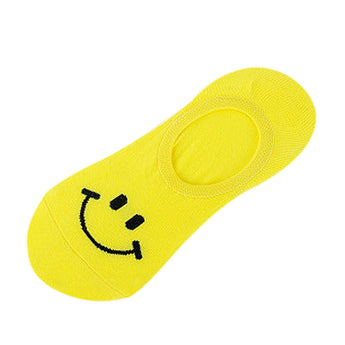 1Pairs Invisible Socks Women&Men Shallow Mouth Boat Socks Smile Cotton Sock Slippers Short Ankle Socks