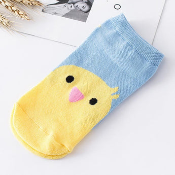 1Pairs Women Funny Socks Elasticity Comfortable Cartoon Animal Partten Cute Sock Slippers Short  Ankle Socks