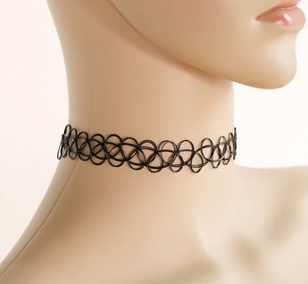 SUSENSTONE New Collares Vintage Stretch Tattoo Choker Necklace