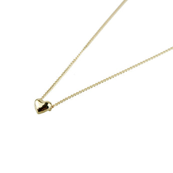 SUSENSTONE Simple Smooth Small Women Heart Crystal Rose Gold Pated Pendant NecklaceJewelry