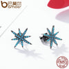 BAMOER Hot Sale 925 Sterling Silver Trendy Sparking Star Elegant