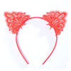 Funny Cat Ears Headband for Girls Women Lady hairband Water Soluble Lace Band Hair Accessories wholesale