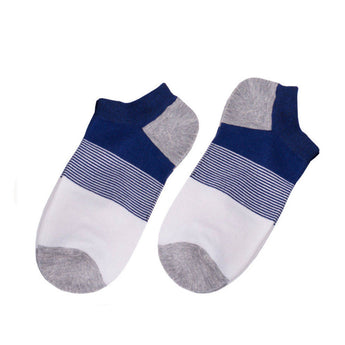 1 Pair of Mens Ankle Socks Cotton Low Cut Crew Stretch Sport Sweat-absorbent Breathable Socks Fits for 24.5-27cm foot