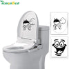 1PC Home Decor Bathroom Wall Stickers Toilet Waterproof Wall