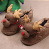 Unisex Plush Cotton Home Slippers Winter Warm Indoor Christmas Slippers Shoes