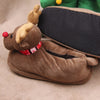 Unisex Plush Cotton Home Slippers Winter Warm Indoor Christmas Slippers Shoes