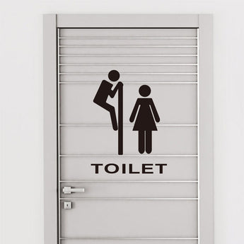 Toilet Sticker Vinyl Wall Decal Removable Lettering Art Home Mural Decor