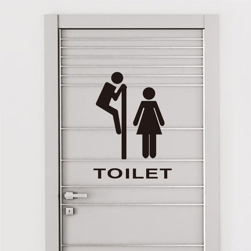 Toilet Sticker Vinyl Wall Decal Removable Lettering Art Home Mural Decor