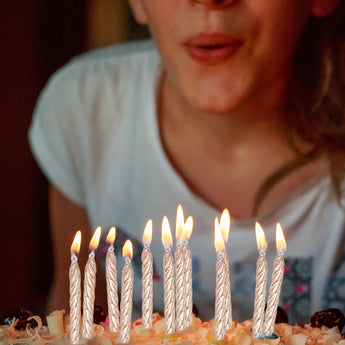 10Pcs  Birthday Party Gold & Silver Thread Candle and Festival Supplies Lovely Birthday Candles for Kitchen Baking Gifts