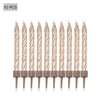 10Pcs  Birthday Party Gold & Silver Thread Candle and Festival Supplies Lovely Birthday Candles for Kitchen Baking Gifts