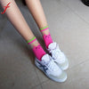 Funny Socks Womens Casual Cartoon Character Patchwork