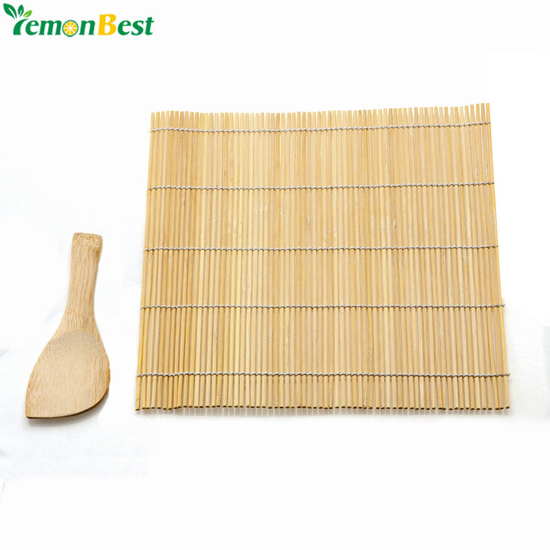 LemonBest New Bamboo Sushi Mat Onigiri Rice Roller Rolling Maker Kitchen Japaness Food 24*24CM