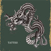 Large Black Dragon Temporary Tattoo Arm Tattoo Stickers for Men Women