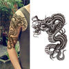 Large Black Dragon Temporary Tattoo Arm Tattoo Stickers for Men Women