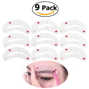 WINOMO 9pcs Fashion Easy Magic Eyebrow Shaping Stencils