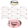 WINOMO 9pcs Fashion Easy Magic Eyebrow Shaping Stencils
