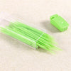 50pcs Portable Dental Tooth Pick Interdental Brush Plastic Oral Toothpicks with Case
