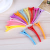 10 Pcs Multicolor Plastic Barrettes Duck Teeth Bows Hair Clips