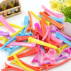 10 Pcs Multicolor Plastic Barrettes Duck Teeth Bows Hair Clips