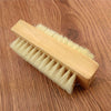 Wooden Handle Double Sided Natural Bristle Nail Brush