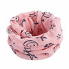 Autumn Winter Girls Boys Fashion Cotton Scarf Smiling Face Five-pointed Stars Printed Kids Warm Neckerchief
