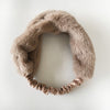 Women Faux Fur Cross Twist Headband Hair Band Turban Elastic Headband Bandage