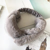 Women Faux Fur Cross Twist Headband Hair Band Turban Elastic Headband Bandage