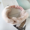 Women Faux Fur Cross Twist Headband Hair Band Turban Elastic Headband Bandage