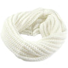 Women Winter Warm Infinity One Circle Knit Wool Blend Cowl Loop Scarf Shawl Thick Neckerchief