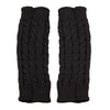 20CM Unisex Winter Knitted Gloves Arm Sleeve Fingerless Long Warmers with Thumb Hole for Men Women