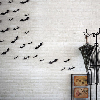 12pcs Black 3D DIY PVC Bat Wall Sticker Decal Home Halloween Decoration