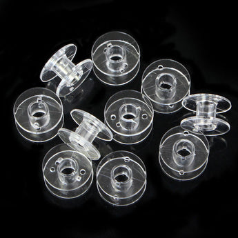 Lots 10 Clear Plastic Bobbins For Brother Janome Singer Sewing Machine
