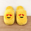 Unisex Emoji Cute Cartoon Slippers Warm Cozy Soft Stuffed Household Indoor Shoes