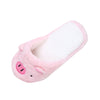 Lovely Pig Home Floor Soft Stripe Slippers Female Shoes 36-40