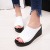 Women Summer Fashion Leisure Fish Mouth Sandals Thick Bottom Slippers