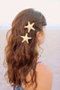 Europe Women Lady Girls Pretty Natural Starfish Star Beige Hair Clip