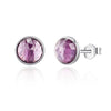 BAMOER Popular 925 Sterling Silver April Birthstone Droplets, Rock Crystal Stud Earrings For Women Fashion Jewelry PAS498