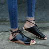 Women Flat-Bottomed Roman Sandals Open Ankle Flat Straps Platform Wedges Shoes