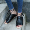 Women Flat-Bottomed Roman Sandals Open Ankle Flat Straps Platform Wedges Shoes
