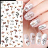 Colorful Nail Decals Self-adhesive Pure Fresh Flower Women Kids Decals Décor Minx Nail
