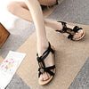 Women's Casual Peep-toe Flat Buckle Shoes Roman Summer Sandals