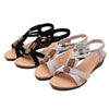 Women's Casual Peep-toe Flat Buckle Shoes Roman Summer Sandals