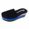 Women Rainbow Summer Non-Slip Sandals Female Beach Slippers